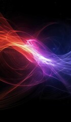 a close up of a colorful abstract background with a black background