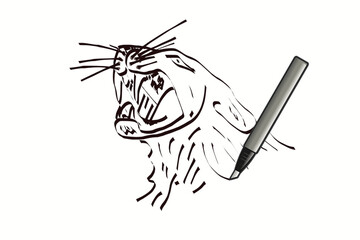 Dibujando la cabeza de un felino © FranciscoJose