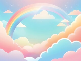 Pastel Rainbow Sky: A Dreamy Cloudscape