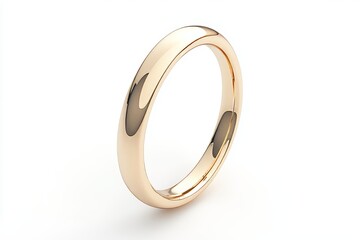 A gold banded ring with a shiny surface
