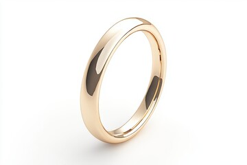 A gold banded ring with a shiny surface