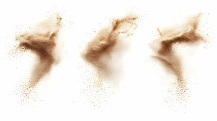 Fototapeta premium Brown Dust Explosions, Abstract Backgrounds for Design Projects