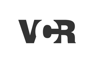 VCR bold and unique editable font logo for tech startups, consulting, corporate branding. Perfect for headlines, visual identity, cyberspace, leadership, unity, innovative ideas