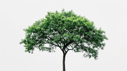 Obraz premium Lush green tree isolated on white background. (2)