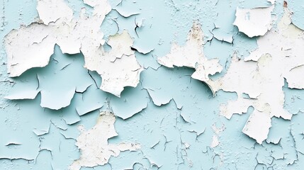 Peeling Paint Texture on a Soft Blue Background for Design Projects