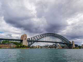Naklejka premium Side View Of Sydney Harbour Bridge
