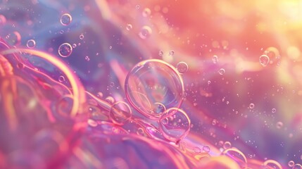 Abstract pastel bubbles and oil texture.