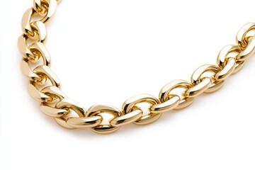 A gold chain necklace with a gold clasp