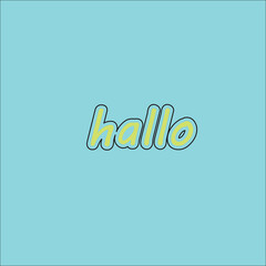 text hallo 