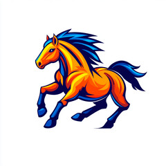 running horse isolated