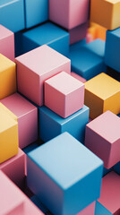 Obraz premium Pastel Cubes Abstract Background Image