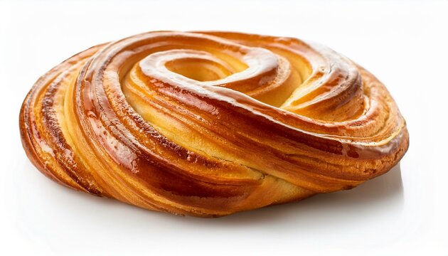 Isolated Danish kringle pastry