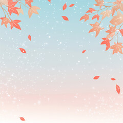 Gradient background with leaves