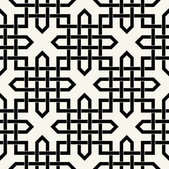 Celtic seamless pattern. Abstract graphic wallpaper. Vector tileable illustration. Interlaced geometric ornament.