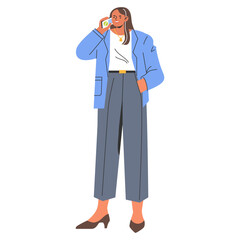 Businesswoman. Flat Vector Illustration