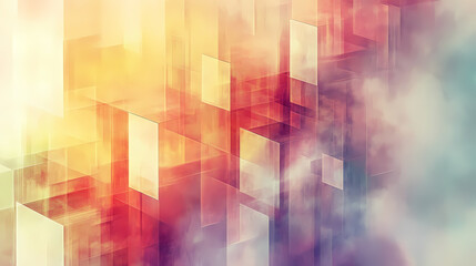 Translucent geometric patterns with ephemeral quality, blending into a soft, dreamy backdrop for a sophisticated visual effect. Ephemeral. Illustration