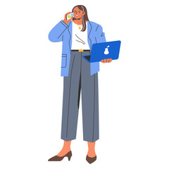 Businesswoman. Flat Vector Illustration