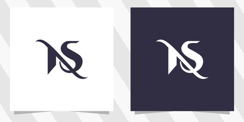 letter ns sn logo design