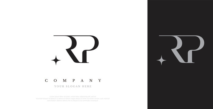 Initial RP Logo Design Vector 