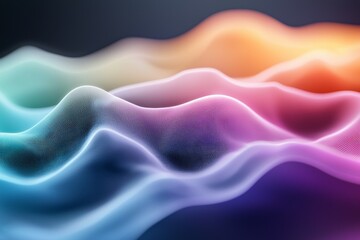 A colorful wave of light with a purple and blue section