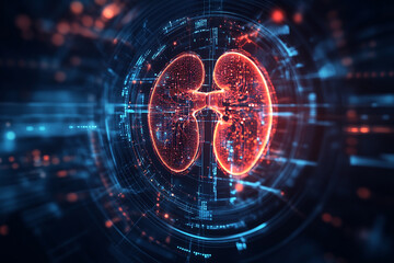 World Kidney Day Social Media Banner Featuring Kidney Health Icons and Blank Space for Awareness Messages