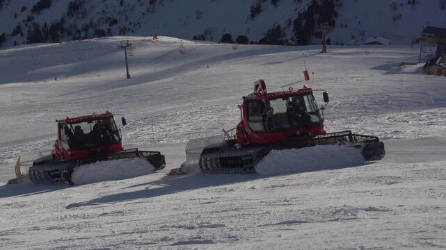 Dameuse en montagne