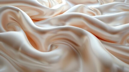 Obraz premium Elegant Draped Peach Colored Silk Fabric Texture