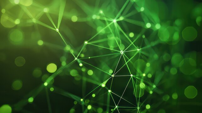 A developer analyzing blockchain networks, set on a sleek green backdrop for focus
