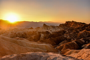 Sunset at Zabriskie Point, Death Valley National Park, California