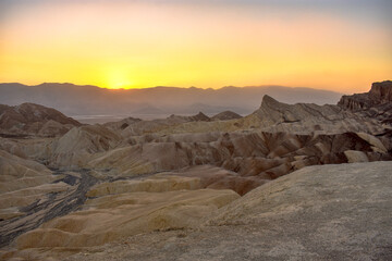 Sunset at Zabriskie Point, Death Valley National Park, California