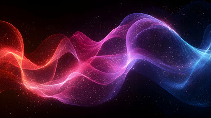 Obraz premium Abstract Wave Background Pink Blue Glow