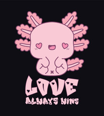 Love Always wins vector illustration