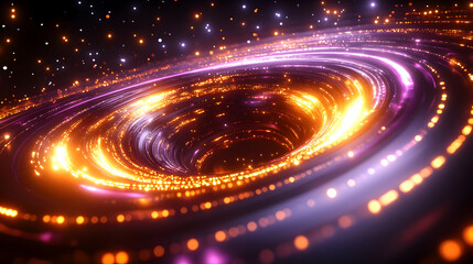 Obraz premium Abstract 3D Vortex of Light and Energy