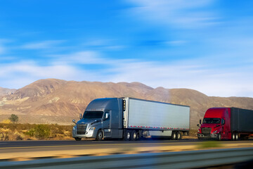 truck on the highway, Nevada, USA © CK