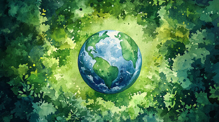 Elegant International Day of Forests Background Showcasing Verdant Landscapes and Ample Space for Awareness Campaigns