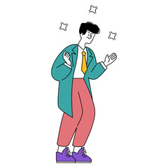 Businessman. Flat Vector Illustration