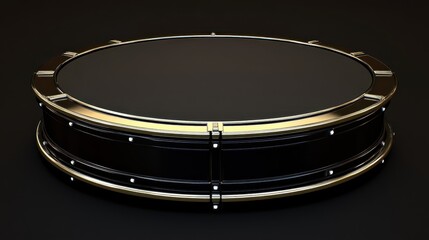 Elegant Black And Gold Circular Display Platform