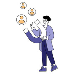 Businessman. Flat Vector Illustration