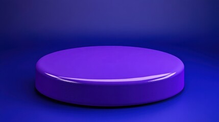 A Purple Cylindrical Platform on a Blue Background