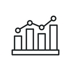 Statistic thin line icons. Editable stroke and Perfect pixel on transparent background