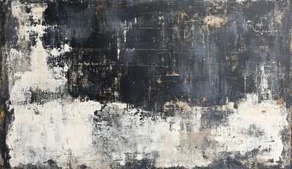 Black and white abstract grunge texture background, distressed wall, aged surface.