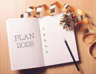 2025 to do list with gold decoration.