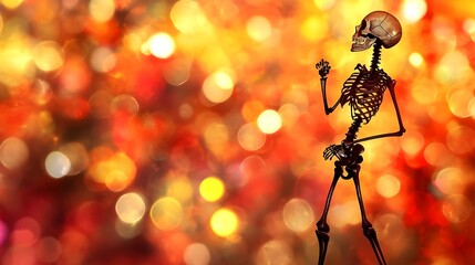 3D skeleton in a dynamic action pose.