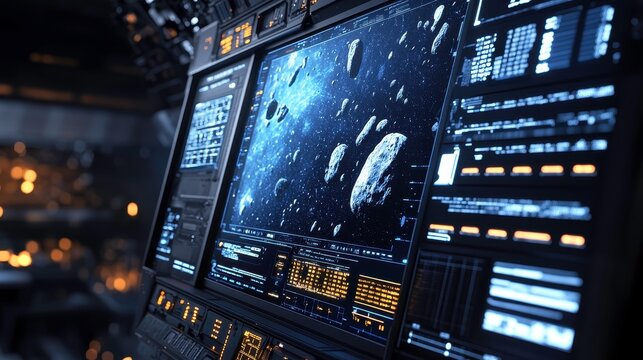 Telescope Display of Asteroid Trajectory in Observatory