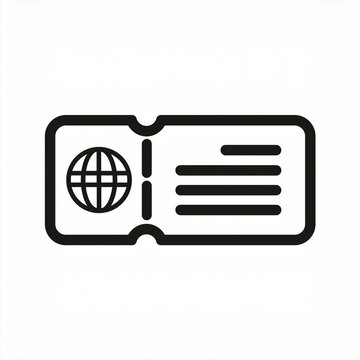 recommend clip art: black outline ticket coupon icon symbol