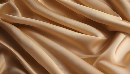 Fototapeta premium Luxurious Pale Yellow-Brown Silk with Delicate Folds
