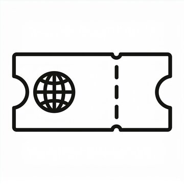 recommend clip art: black outline ticket coupon icon symbol
