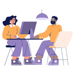 Businesswoman. Flat Vector Illustration