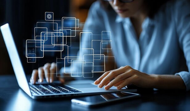 Workflow Automation Management Process Diagram for Business Hierarchy and Strategy Implementation