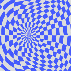 Psychedelic checkerboard poster